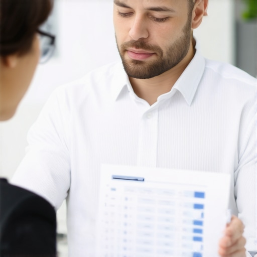 Business owner and CPA reviewing documents together