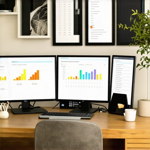 Small business owner reviewing payroll and tax documents on a computer