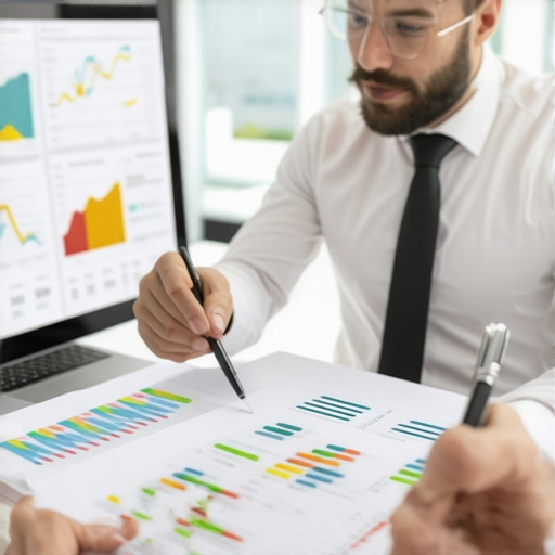 Accountant discussing complex tax planning strategies with a client using digital devices