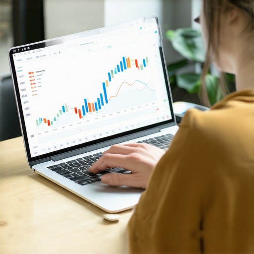 Person using accounting software on laptop for tax maintenance in 2024.