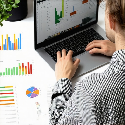 Person working on financial management and tax tools in a home office