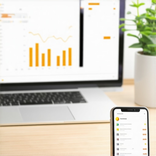 Laptop showing accounting dashboard with financial data and reminders on screen.