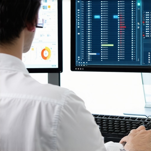 Accountant working on financial monitoring tools to ensure compliance and preparation for audits