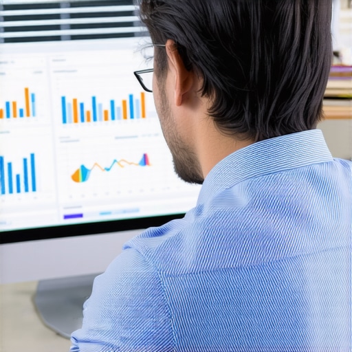 An accountant reviewing detailed financial reports on a computer, representing active financial management.