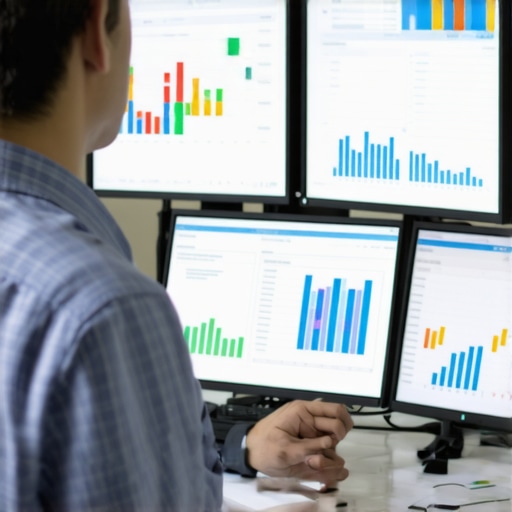 Advanced Financial Software Setup for Small Business Accountant using high-tech software to oversee payroll and tax data