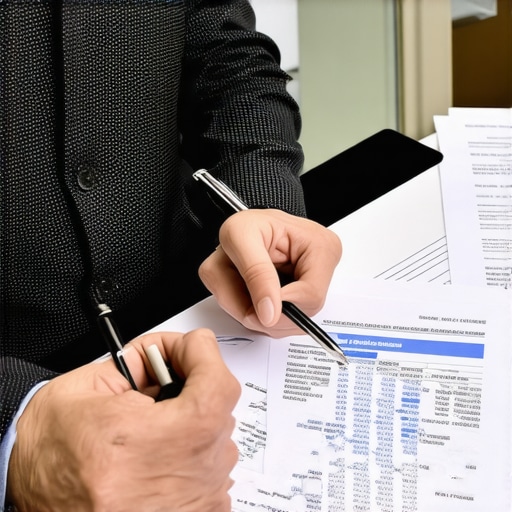 Accountant and investor analyzing property finances together.