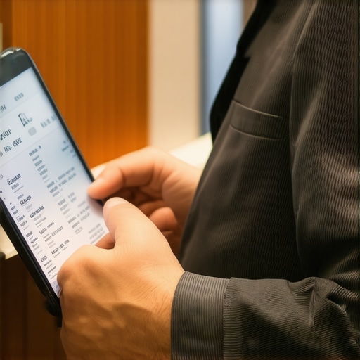 A professional business owner organizing receipts and digital ledger on a computer at a desk