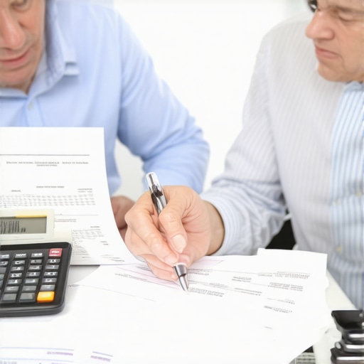 A professional financial advisor discussing tax strategies with a small business owner.