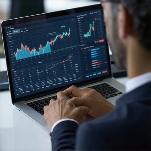 Modern Financial Tools for Small Business A person analyzing financial data on a laptop in an office setting.
