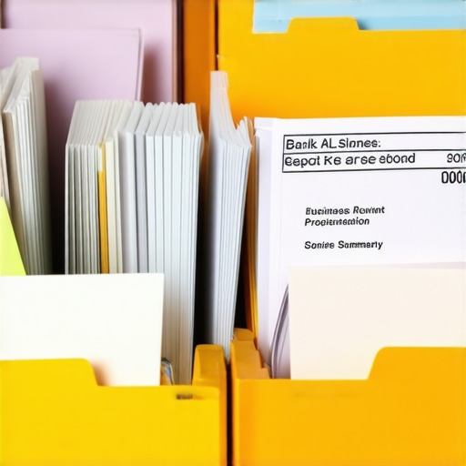 Computer screen showing organized digital folders with financial documents for IRS review.