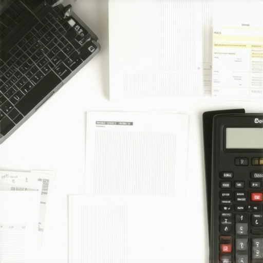 Person organizing receipts and financial documents for tax audit preparedness