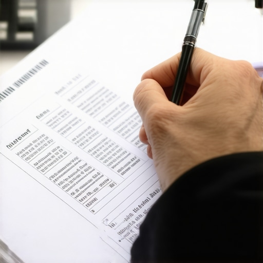 An accountant analyzing a company's balance sheet with highlighted assets