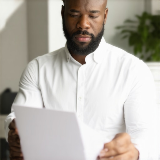 Accountant and business owner analyzing financial documents together in office.