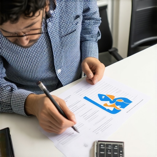 Business owner and CPA reviewing financial documents together at a desk.