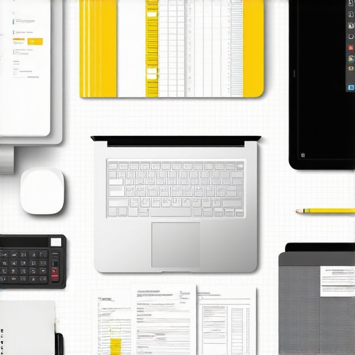 A workspace showing accountants using software to manage payroll and taxes