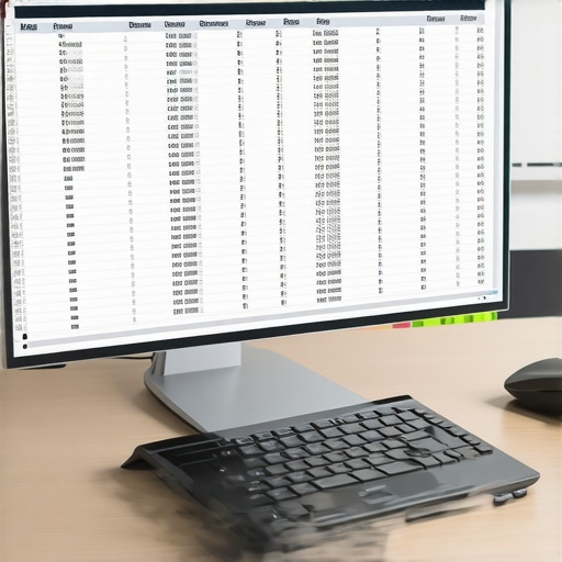 Accountant analyzing depreciation data on a laptop with spreadsheets