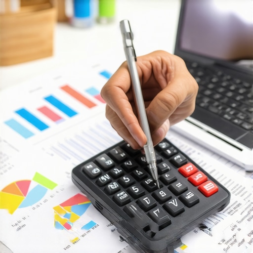 An image showing a professional analyzing financial documents, symbolizing audit and financial review