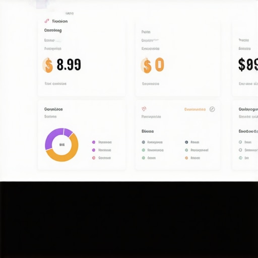 A modern digital dashboard displaying financial metrics, compliance status, and growth indicators for a small business.