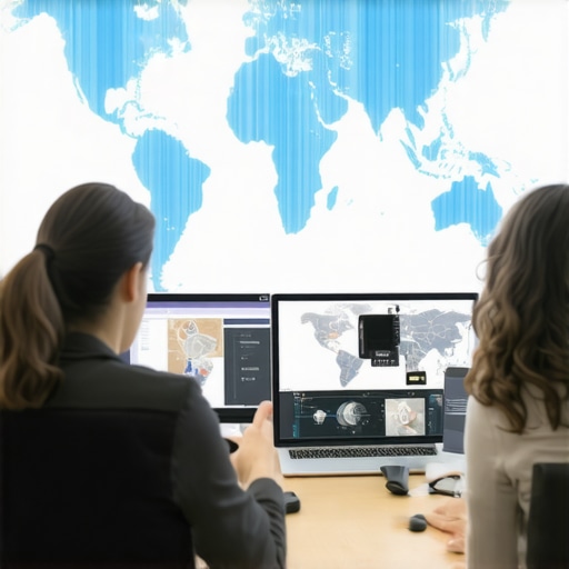 Remote employees working from different locations around the world connecting digitally.