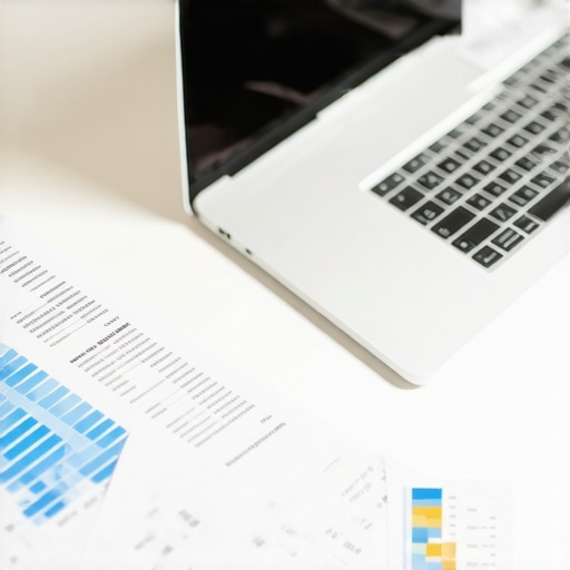 Laptop displaying accounting software with financial reports and tools