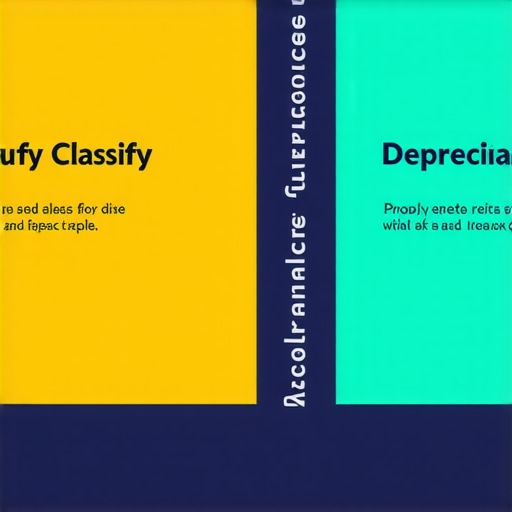 Infographic illustrating the steps to classify, record, and maximize depreciation for business assets.