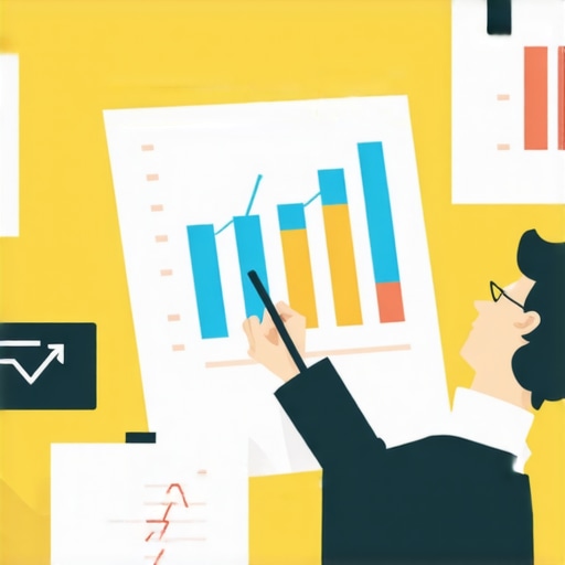 A professional reviewing payroll data on a computer with analytical charts.