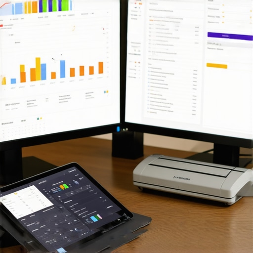 A professional workspace featuring accounting tools, demonstrating organized financial management