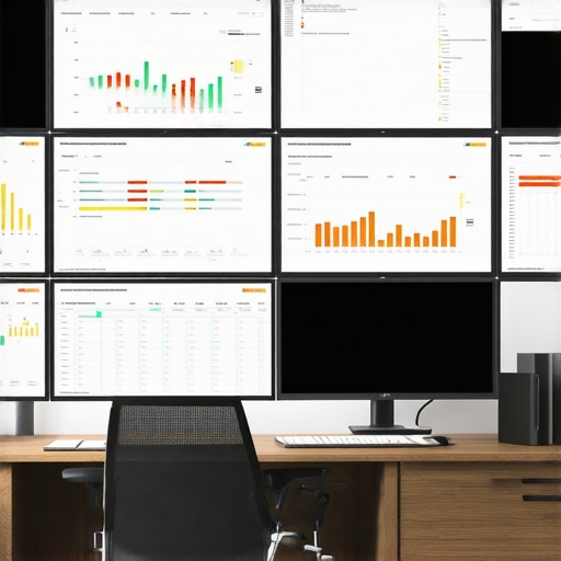 Modern office setup with digital financial tools in use, illustrating ongoing financial management.