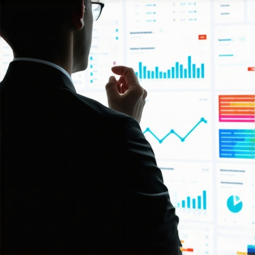 Person reviewing real-time financial data on a digital dashboard
