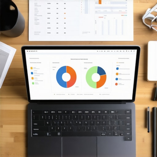 Financial Tools in Action A workspace featuring digital financial management tools and software