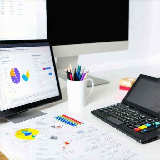 Navigating Multi-State Tax Compliance An accountant working on multi-state tax documents and compliance dashboards.