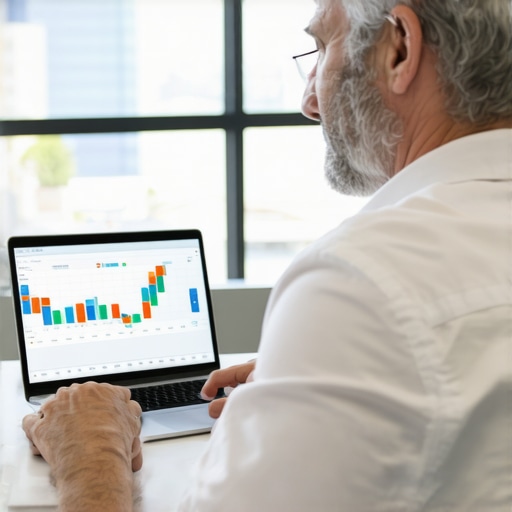 Business owner reviewing financial charts to compare cash basis and accrual accounting methods.