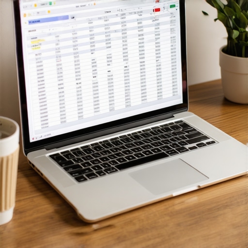 A professional workspace with a focus on financial ledger organization and bank reconciliation.
