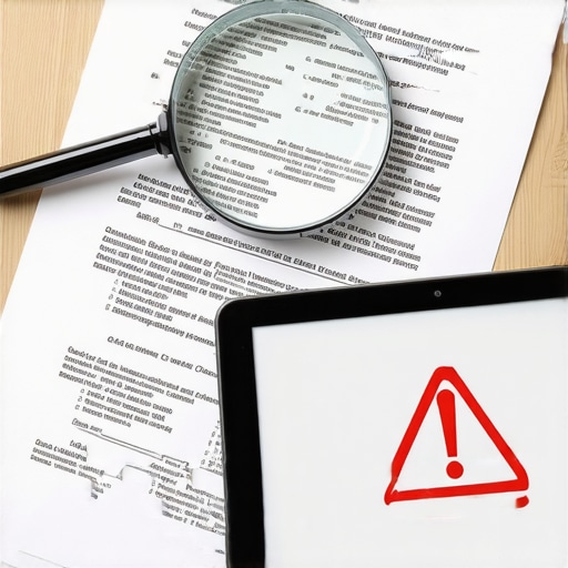Advanced Audit Detection and Strategy A magnifying glass focusing on financial discrepancies on a desk.