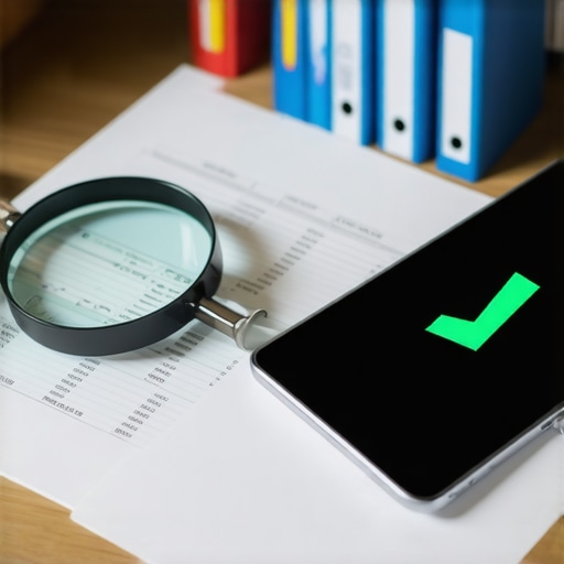 A magnifying glass and digital tablet illustrating professional audit support and financial policy consistency.