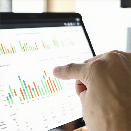 Close-up of a digital dashboard showing financial metrics and tax risk indicators for a growing business.