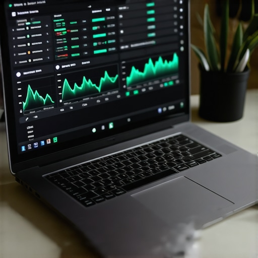 A modern laptop displaying automated financial tracking and digital receipt management software.