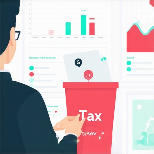 Automated Tax Savings Bucket Setup Business owner setting up automated tax transfers in a modern banking app
