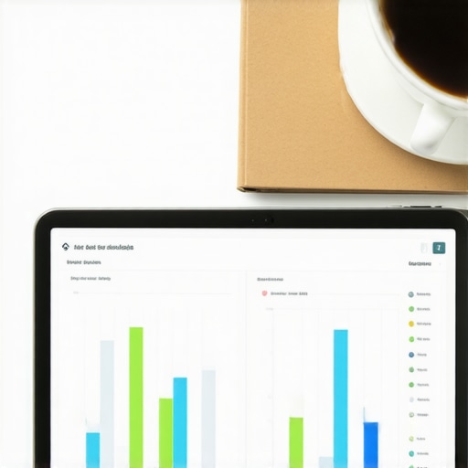 A digital financial dashboard and physical ledger representing accurate business accounting practices.