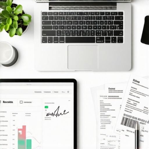 A clean desk representing organized digital business accounting and audit readiness.