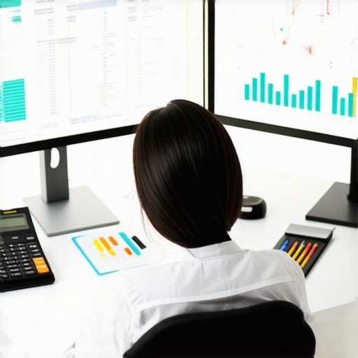 Business owner reconciling financial ledgers A professional workspace showing a business owner performing a manual review of accounting software data to fix ledger errors.