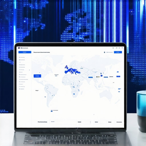Modern cloud accounting dashboard showing financial analytics and tax compliance maps for a growing business.