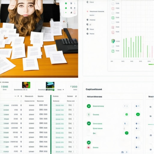 A visual contrast between messy manual bookkeeping and structured, professional audit-proof accounting systems.