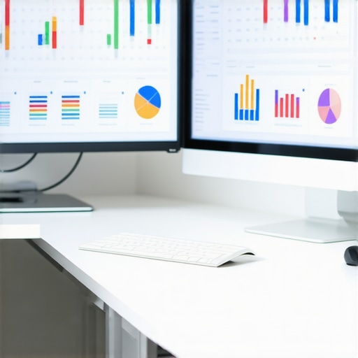Digital Compliance Workspace for Business Owners Modern desk setup showing cloud-based accounting and tax management tools.