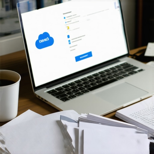 A clean and organized digital workspace for tax preparation and cloud-based financial management.