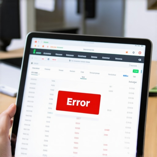 A digital screen displaying a payroll compliance error warning