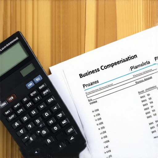 Financial reports and calculator on a desk for payroll tax planning.