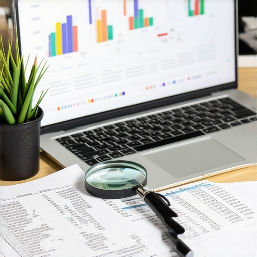 Expert Audit Support and Financial Strategy Magnifying glass over financial documents representing audit support.