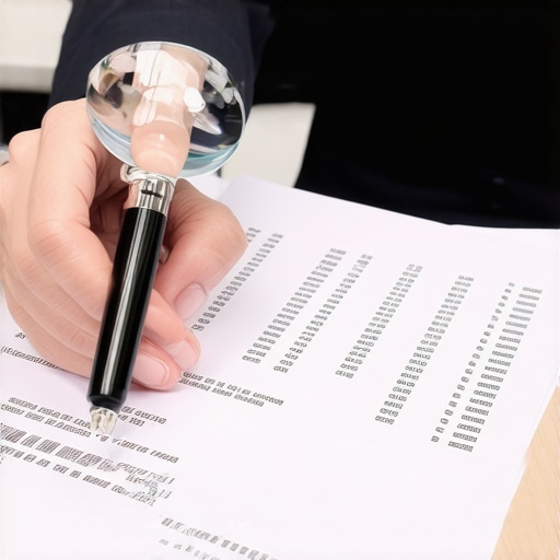 An accountant conducting a deep dive audit review to ensure business compliance.