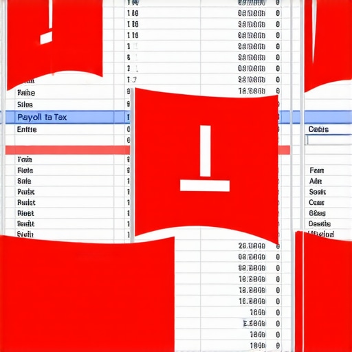 Warning signs on a payroll spreadsheet for audit support.